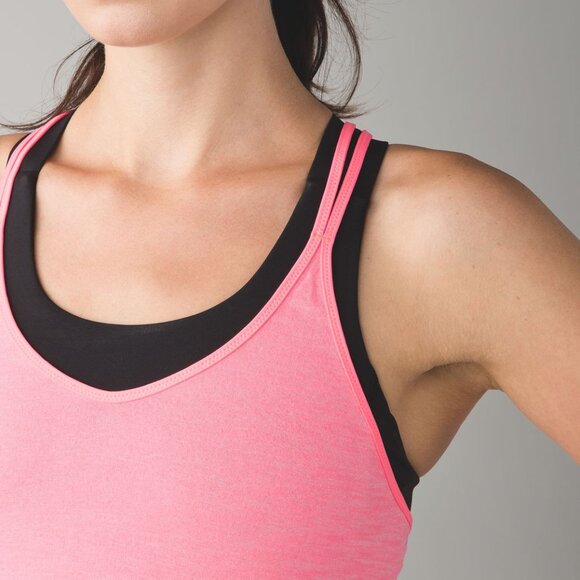 Lululemon What the Sport Singlet tank top / shirt (pink) waist length racerback - Picture 3 of 10